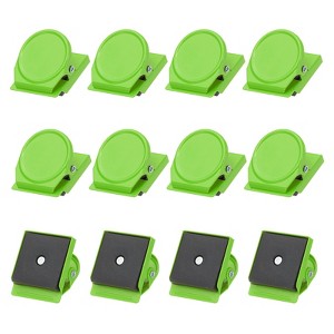 Unique Bargains Stainless Steel Hooks and Hangers Refrigerator Magnetic Clips 1.38" x 1.22" 12 Pcs - 1 of 3