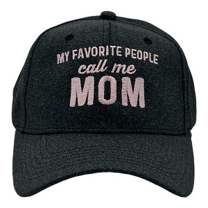 My Favorite People Call Me Mom Hat Funny Sarcastic Mothers Day Cap - Crazy Dog Hat Black Standard - 1 of 4