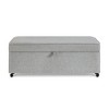 NicBex 45 Inch Storage Ottoman Bench, Modern Linen Bench with Wheels, Sofa Bench for Living Room, Bedroom, Entryway - 3 of 4