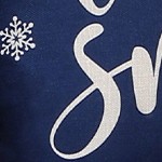 snowy deer pattern/blue