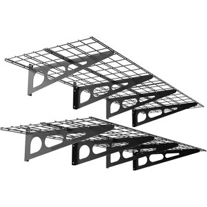 2-Pack 2x6Ft Storage Shelves,24-Inch-by-71-Inch Total Load 800LBS Heavy Duty Garage Wall Shelving,Rust-Proof Metal Shelf Wall Mount Easy Installation - 1 of 4