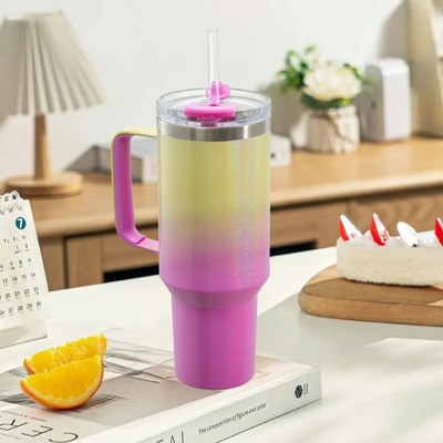 Hyleory Stylish 40oz Stainless Steel Water Tumbler with Leak-Proof Lid & Straw - Your Hydration Hero