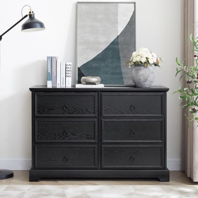 HDZNVF Modern Farmhouse 6-Drawer Chest of Drawers