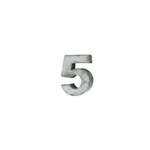 Slickblue Individual Metal Zinc Numbers 0-9, Wall Mount Address Numbers, Modern, Silver, 6" - 1 of 3