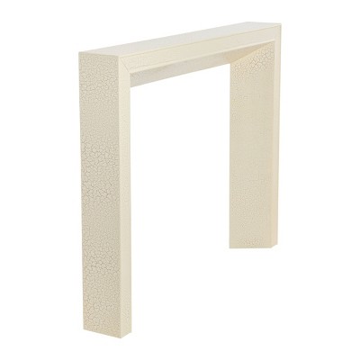 Distressed Cream MDF Decorative Fireplace Mantel, 50" x 40"