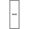 PosterPalooza | Panoramic Textured Grey Picture Frame - UV Acrylic, Foam Board Backing, Hanging Hardware - 2 of 4