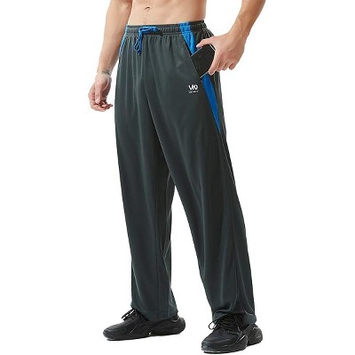 Lomsoe Men 's Athletic Pants with Zipper Pockets Open Bottom Lightweight Sweatpants, for Workout, Running, Gym, Training