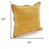 HomeRoots Set of Two 20" Yellow Cotton And Jute Throw Pillows with Texture - 3 of 4