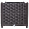 Grungis Square Planters for Outdoor Plants,Deep Raised Plastic Planter Boxes with Self-Watering Design for Vegetables Flowers Herbs - 2 of 4