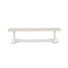 East West Furniture V-Style 15x72 in Dining Bench with Wirebrushed Linen White Leg and Linen White Top finish - 3 of 4