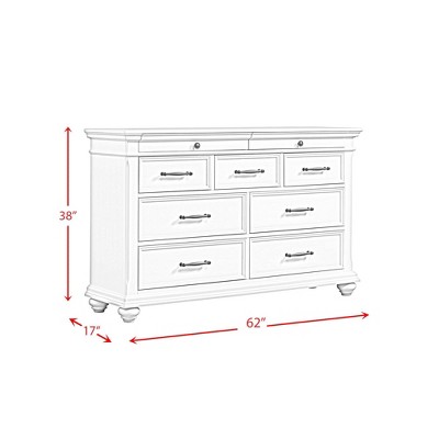 Transitional Black 9-Drawer Dresser with Felt-Lined Drawers