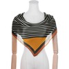 Elerevyo Women's Striped Satin Square Silk Scarves Neckerchief 35.4"x35.4" - 2 of 4