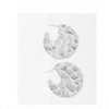 Hollywood Sensation Open Round Stud Earrings 1.625 Inches Silver - 2 of 4