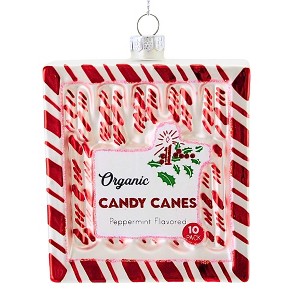 Cody Foster 4.0 Inch Organic Candy Canes Christmas Tree Ornament , Christmas Decor Boxed  10 Candy Canes (1PC) - 1 of 4