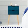 NicBex Mid-Century Nightstand Set of 2 Bedside End Table with Sliding Drawers for Bedroom & Living Room - 2 of 4