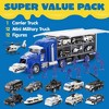 Joyfy 25-in-1 Police Rescue Truck Toy Set, Mini Police Vehicles in Carrier Truck – Play Police Patrol Rescue Cars, Birthday Gift for Boys 3+ Years Old - 2 of 4