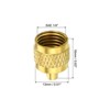 Unique Bargains Brass HVAC System Refrigeration Core Remover 1/4" SAE Service Access Valve Caps - 2 of 4