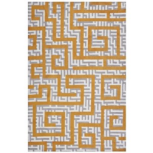 Modway Nahia Geometric Maze 8x10 Area Rug – Contemporary Abstract Low Pile Rug in Neutral Tones for Living or Dining Room - 1 of 4