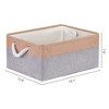 Unique Bargains Fabric Collapsible Storage Organizer Basket with Handles - 4 of 4