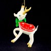 Italian Ornaments 5.0 Inch Redtro Reindeer Standing Mgd Ornament Free-Blown Tree Ornaments - 2 of 3