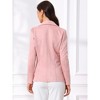 INSPIRE CHIC Women's Lapel Collar Long Sleeve Faux Suede Work Office Blazer - 3 of 4