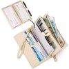 FATMOON Women’s Large Capacity RFID Blocking Leather Wallet - Easy-to-Use Checkbook Organizer with Removable Cover for Travel,Daily Use - 2 of 4