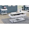 VYNXARIA Console Tables - Contemporary White Sofa Table with High Gloss Finish, 47in Chrome Accents - 3 of 4