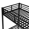 TopComfy Beds Twin XL over Twin XL Metal Bunk Bed with Twin Trundle Solid Build Space Saving Bedroom Furniture for Bedroom, Black, 41.7"*64.6"*92.59" - 4 of 4