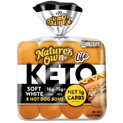 Nature’s Own Keto Soft White Hot Dog Buns - 12oz/8ct