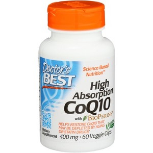 Doctor's Best High Absorption CoQ10 400mg - 60 Veggie Softgels - 1 of 1
