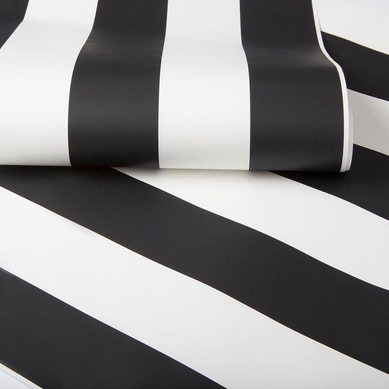 Black and White Monochrome Stripe Wallpaper, 3 of 5