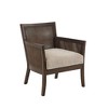 Okak Cane Accent Chair with Comfy Upholstery Solid Wood Legs Mid-Century Stylish Reading Armchair for Living Room Waiting Room - 4 of 4