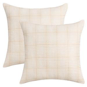 REGALWOVEN Plaid Decorative Check Soft Throw Pillow Covers  2 Pcs - 1 of 4