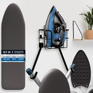 Bryt Ironing Board Holder, Wall Mount & Over the Door Hanger, Ironing Board Cover & Pad Set - 1 of 4