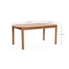 LuxenHome Natural Solid Wood 40-Inch Long Rounded Rectangle Outdoor Coffee Table Brown - 4 of 4
