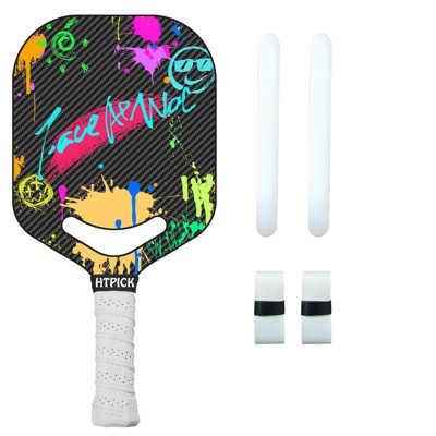 Aukfa Colorful graffiti Carbon Fiber Pickleball Paddle – Thermoformed One-Piece Design with UV Printed Matte Surface & 16mm Polypropylene Core