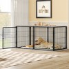 SEVOBAL Pet Doors, Gates and Pens - Large Dog Cage Indoor Kennel with Top Cover and Divider Panel for Medium Dogs, Black, 63.7"*31.5"*34.2" - 3 of 4