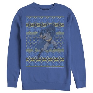 Men's Batman Ugly Christmas Dark Knight Fist Sweatshirt - 1 of 3