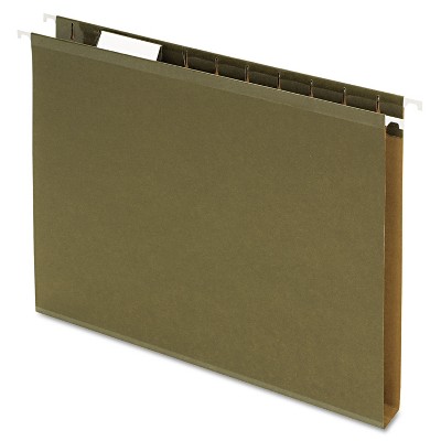 Pendaflex Reinforced 1" Extra Capacity Hanging Folders Letter Standard Green 25/Box 4152X1