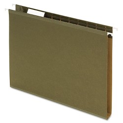 Reinforced Hanging File Folders, 1/5 Cut Tab, Letter Size, Pink, 25 Per Box