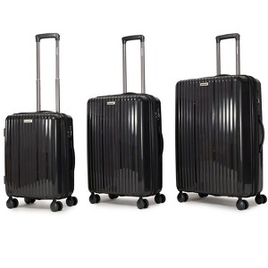 Dexmalle Black Luggage Set PP Material Travel Suitcase Set With Spinner Wheels - 1 of 4