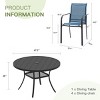 4-Person 47.2 Inch Round Outdoor Dining Set, Patio Table with 4 Chairs for Garden, Porch, and Backyard - 4 of 4