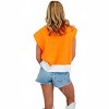 Women's Football Sequin Sweater Vest - Peach Love - 4 of 4