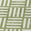 Olive Green And Ivory Geometric Washable Indoor Outdoor Area Rug - 4 of 4