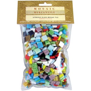 Diamond Tech Vitreous Glass Mosaic Tiles 1lb-Assorted - 1 of 2