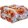 Kate Aurora Halloween Happy Jack O' Lantern Pumpkins Ultra Plush Accent Fleece Throw Blanket - 50 in. x 60 in. - 2 of 3