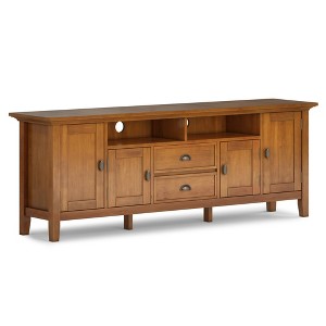 72" Solid Wood Transitional TV Media Stand with Two Drawers, Two Framed Doors and Adjustable Shelves for Living Room and Bedroom - 1 of 4
