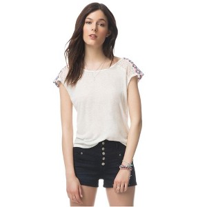 Aeropostale Womens Boxy Embellished T-Shirt - 1 of 3