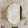 Round Metal Framed Medicine Cabinet With Mirror And Adjustable Shelves,Medicine Cabinets For Bathroom,Bathroom Storage Cabinet-Cuddlewood - 3 of 4