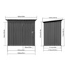 GDFStudio Frederica Modern Outdoor Metal Storage Shed, Lockable Door Tool Shed - 4 of 4